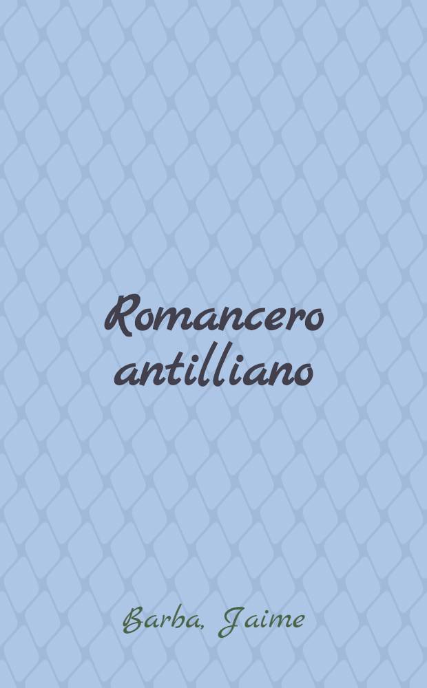 Romancero antilliano