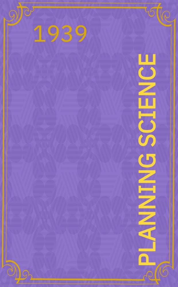 Planning science