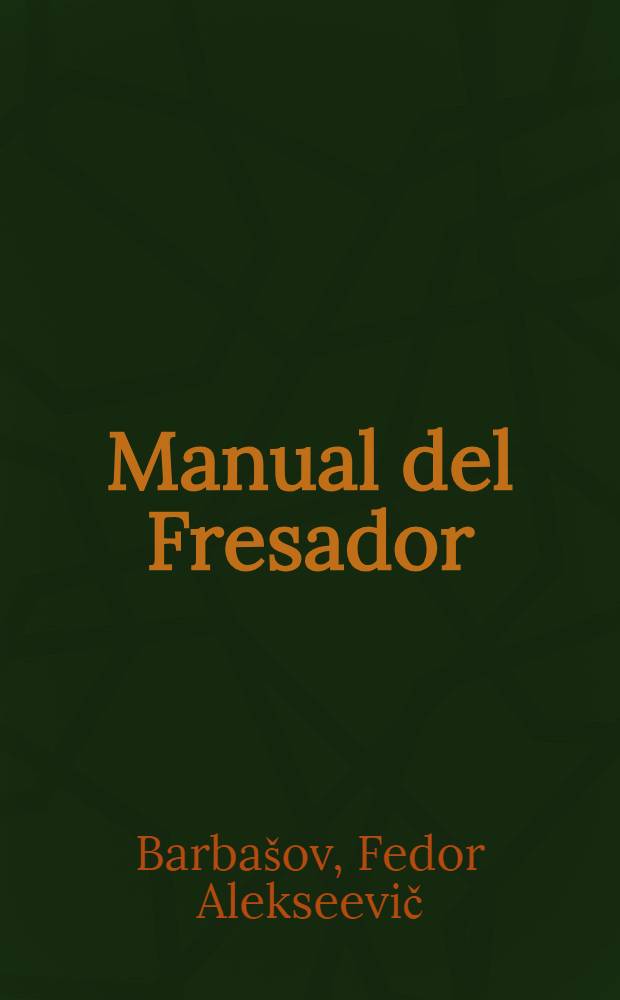 Manual del Fresador