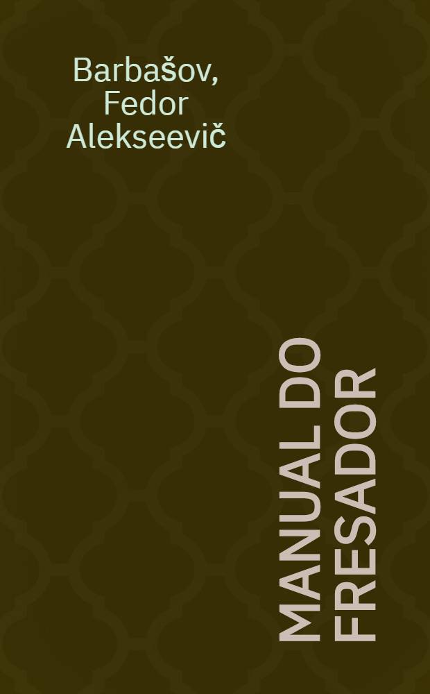 Manual do fresador