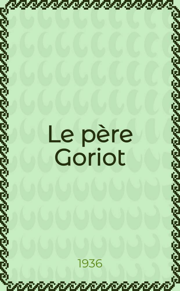 Le père Goriot