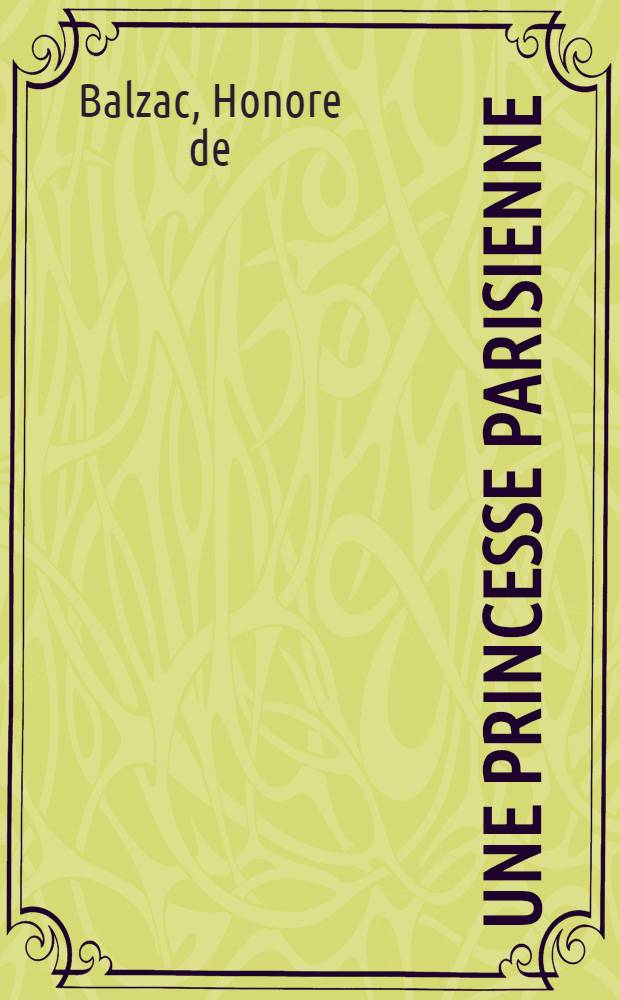 Une princesse parisienne