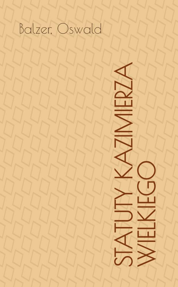 Statuty Kazimierza Wielkiego