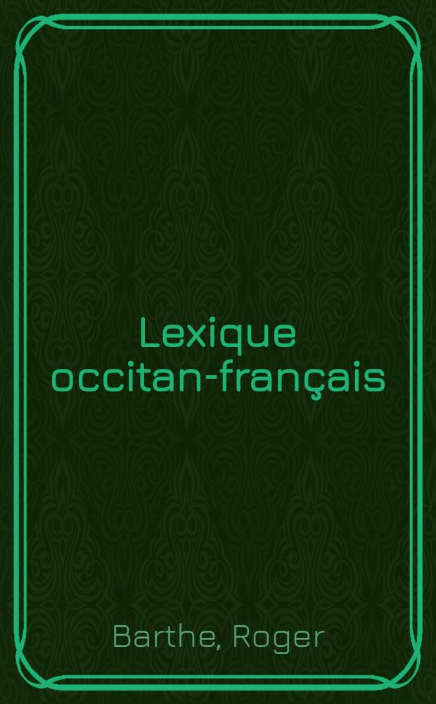 Lexique occitan-français
