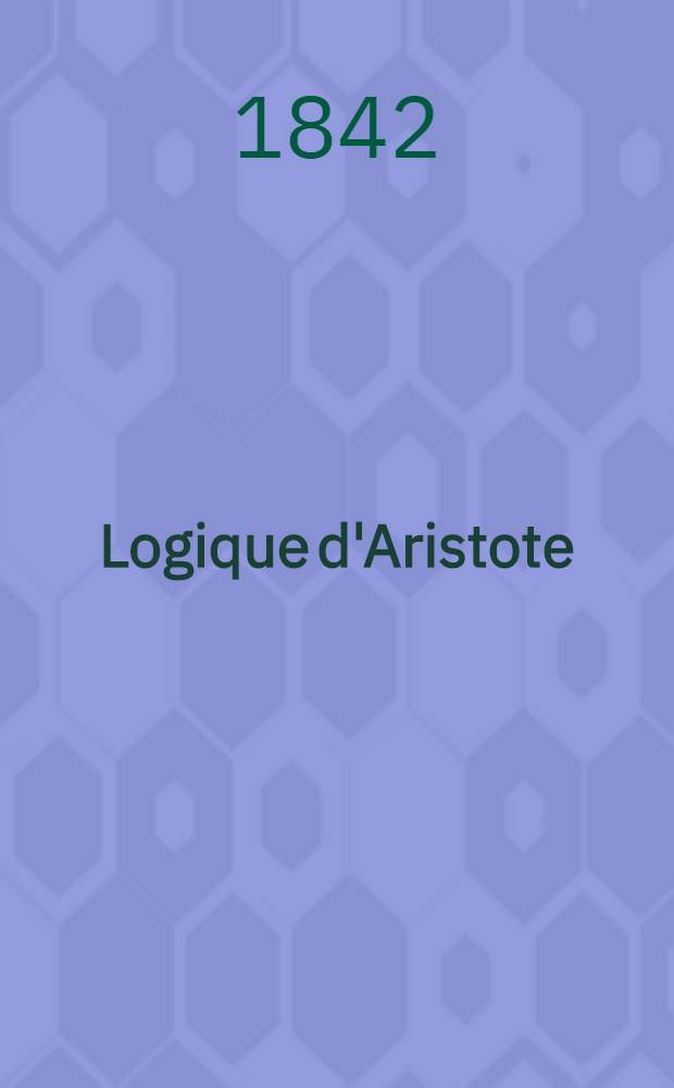 Logique d'Aristote