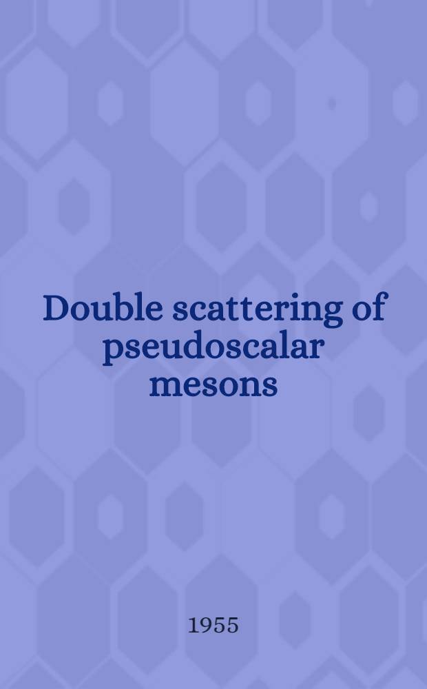 Double scattering of pseudoscalar mesons