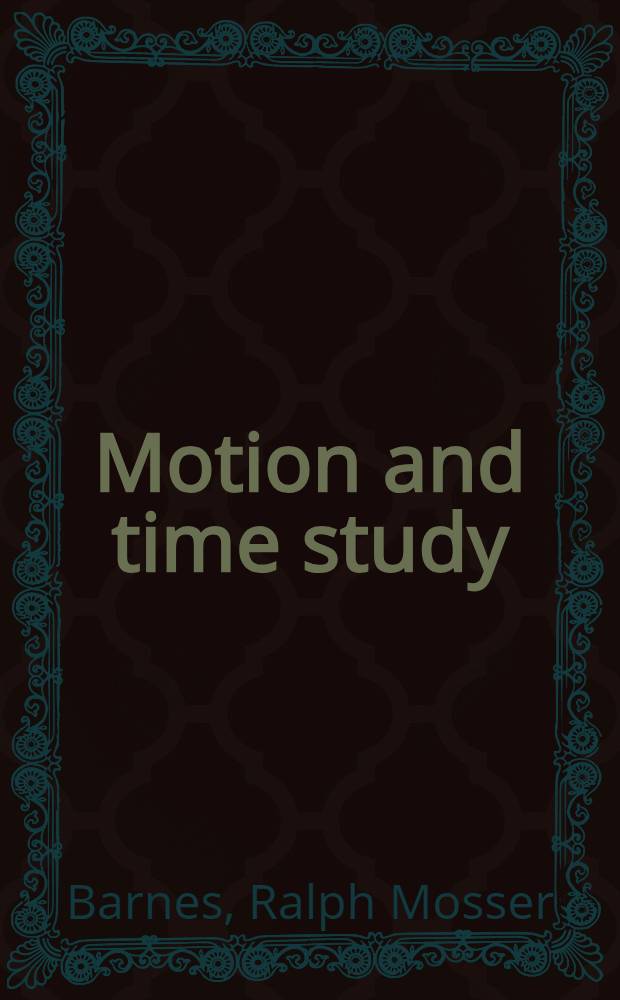 Motion and time study