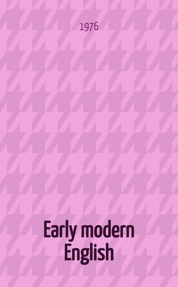 Early modern English