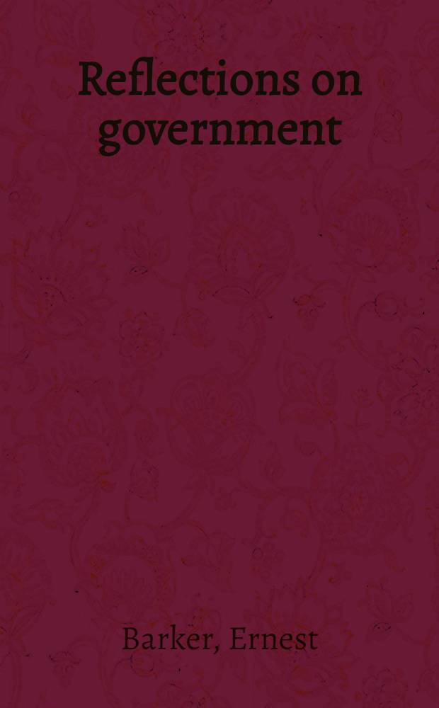 Reflections on government