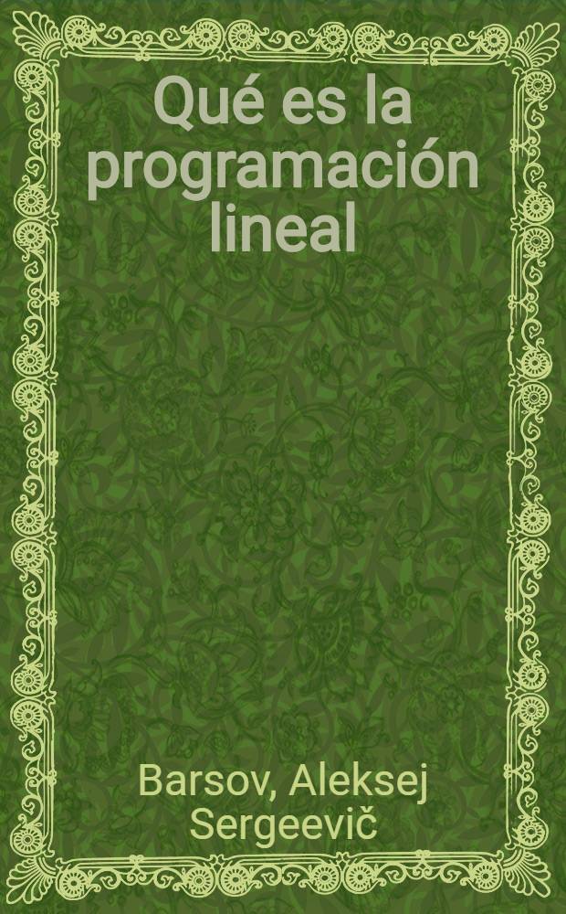 Qué es la programación lineal