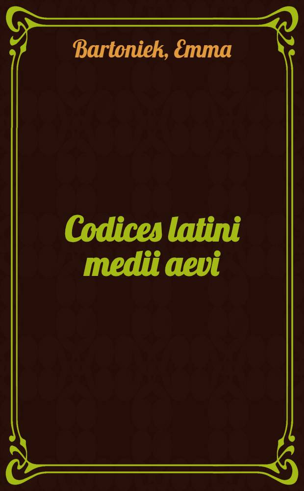 Codices latini medii aevi