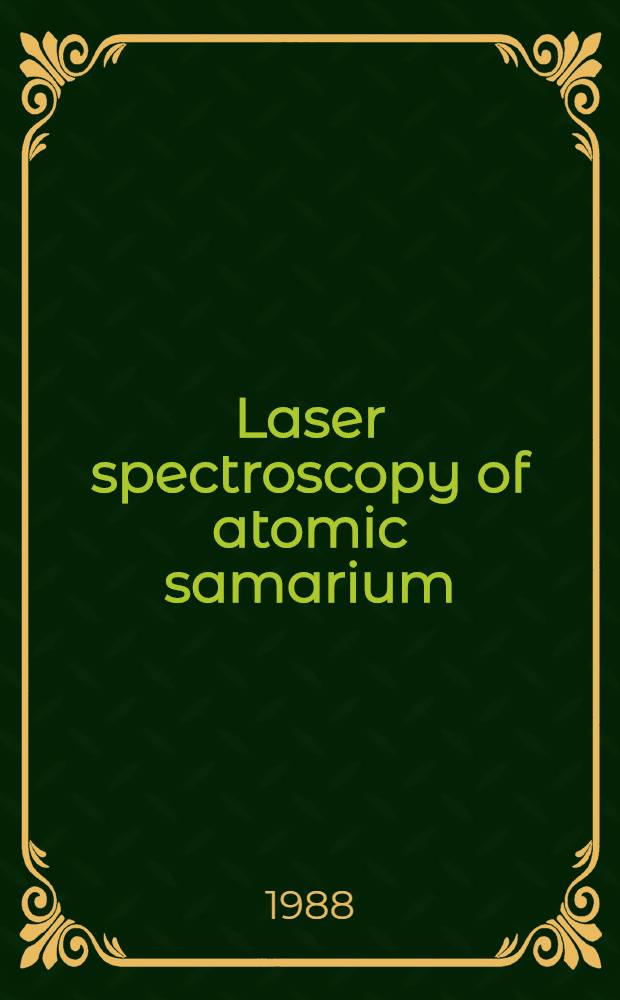 Laser spectroscopy of atomic samarium