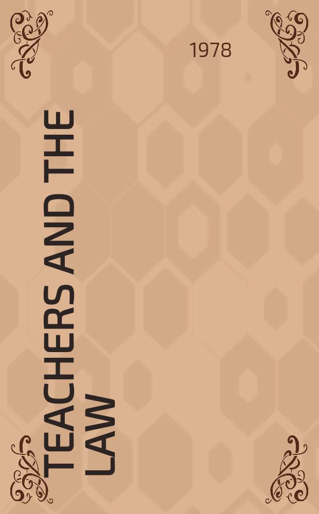 Teachers and the law