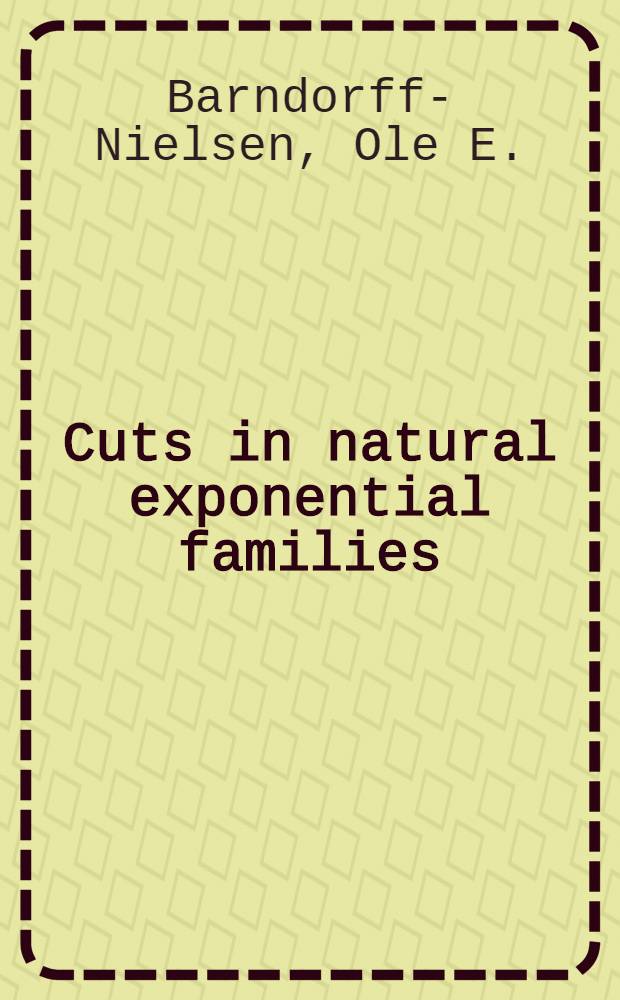 Cuts in natural exponential families