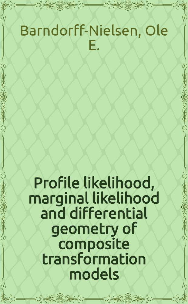 Profile likelihood, marginal likelihood and differential geometry of composite transformation models