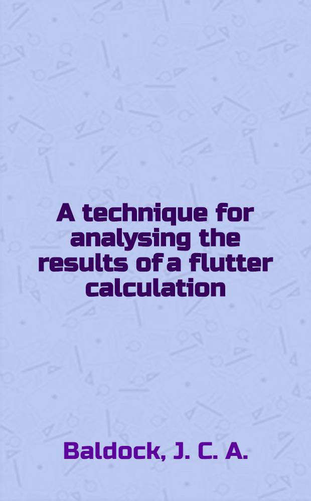 A technique for analysing the results of a flutter calculation