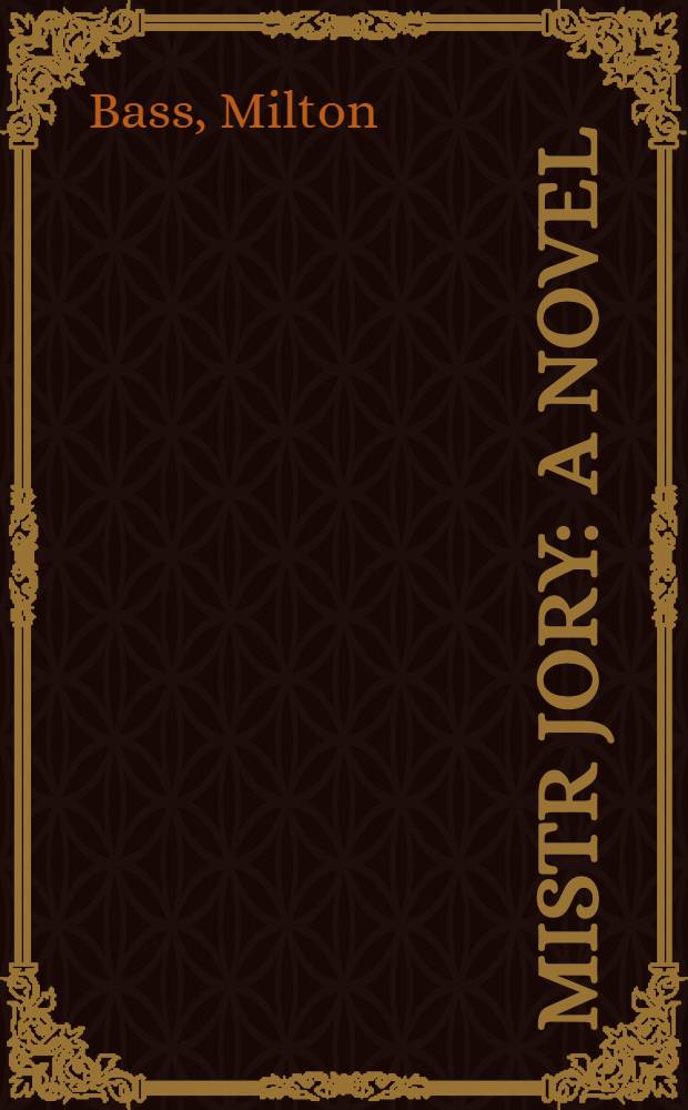 Mistr Jory : A novel