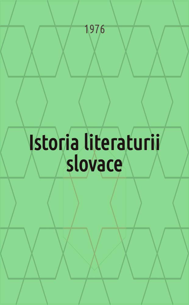 Istoria literaturii slovace