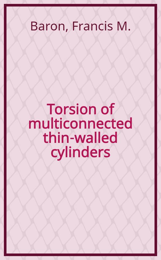 Torsion of multiconnected thin-walled cylinders