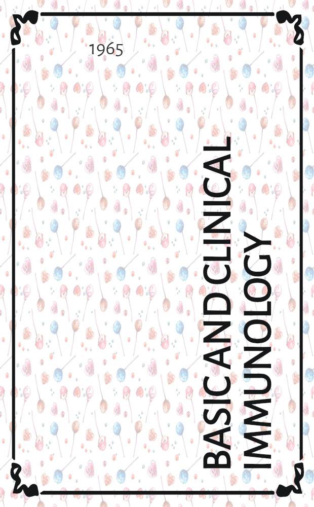 Basic and clinical immunology : Symposium