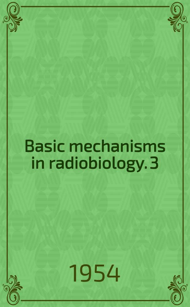 Basic mechanisms in radiobiology. 3 : Biochemical aspects