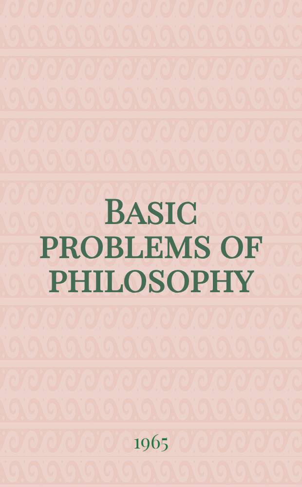 Basic problems of philosophy