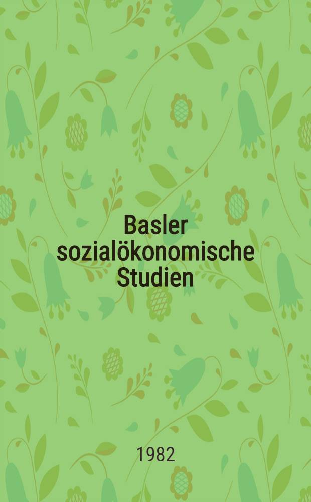 Basler sozialökonomische Studien