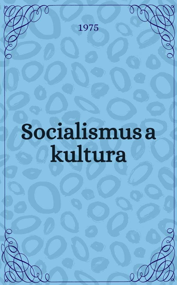 Socialismus a kultura