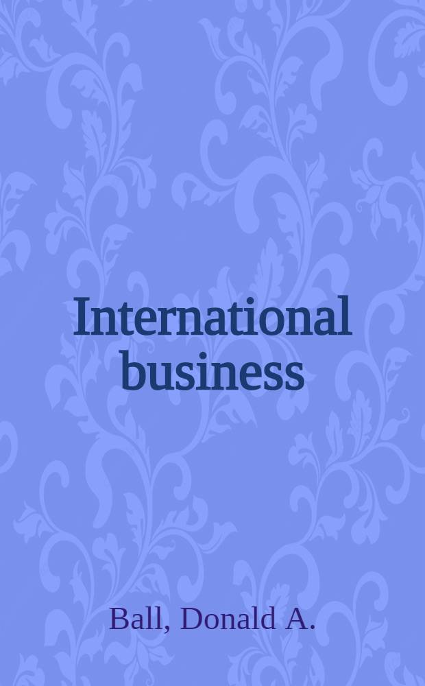 International business : Introd. a. essentials