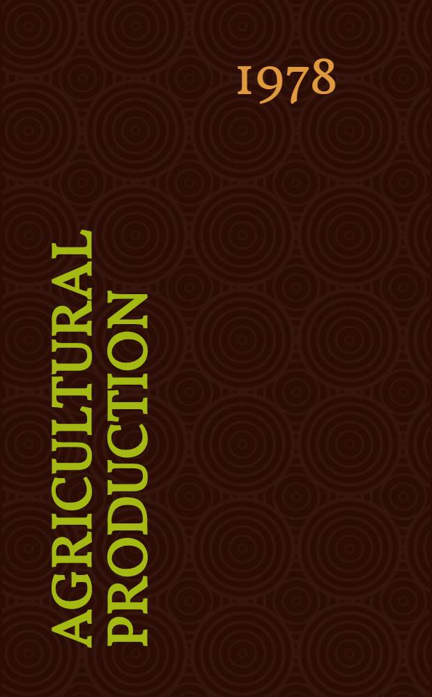 Agricultural production : Prices and technology