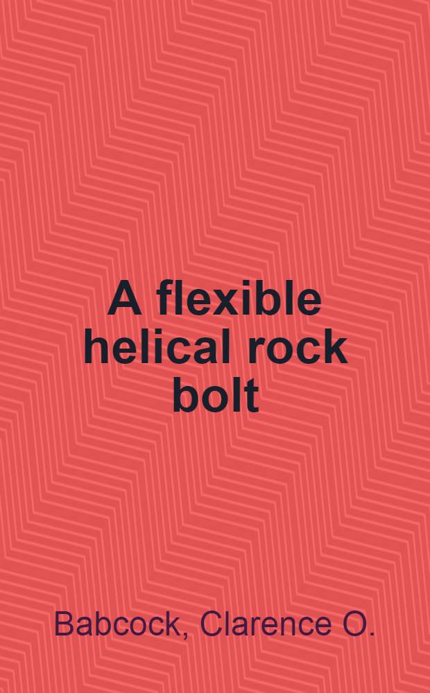 A flexible helical rock bolt