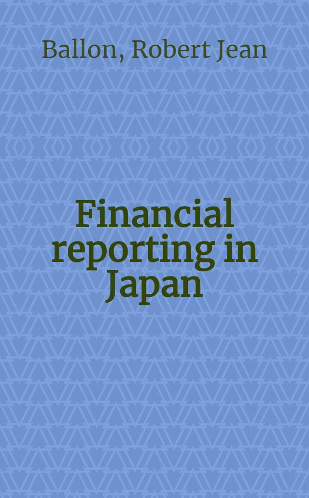 Financial reporting in Japan