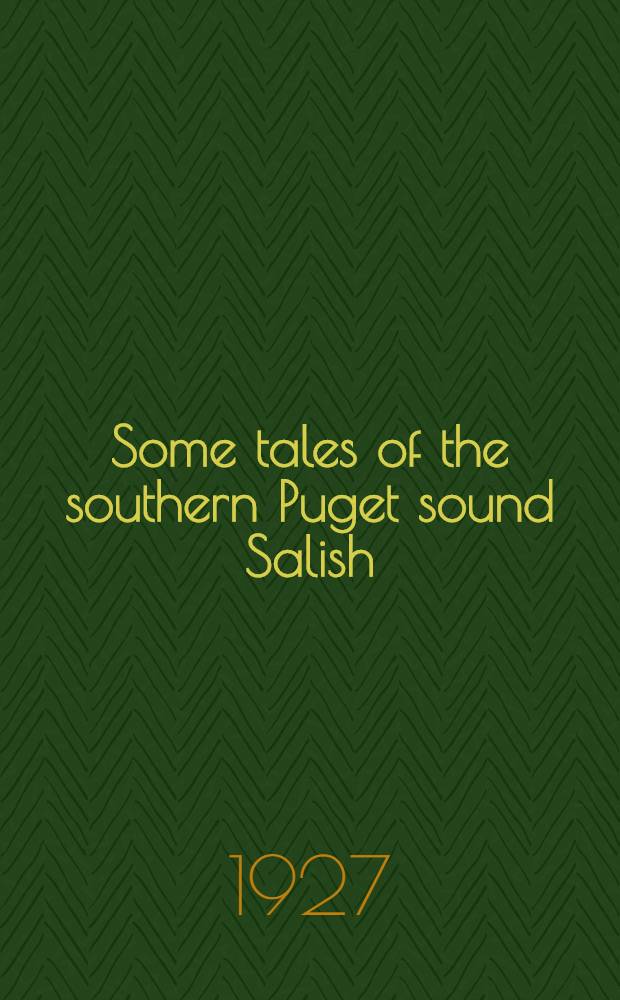 Some tales of the southern Puget sound Salish