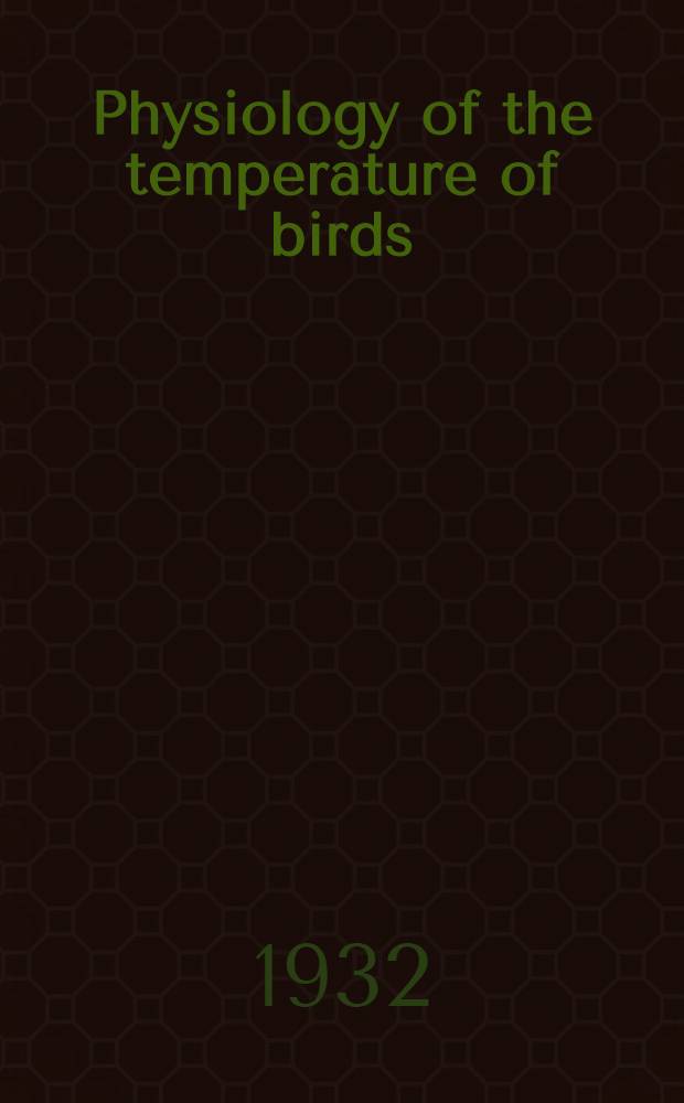 Physiology of the temperature of birds