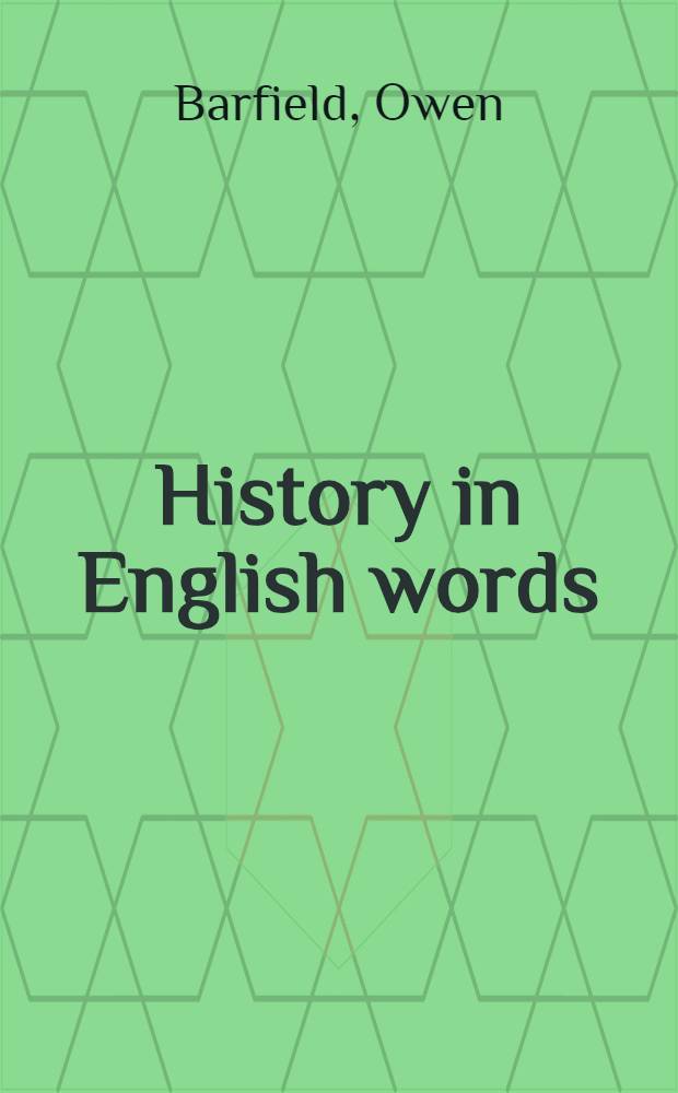 History in English words