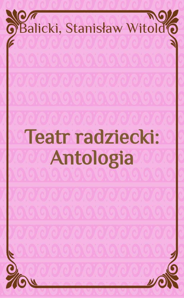 Teatr radziecki : Antologia
