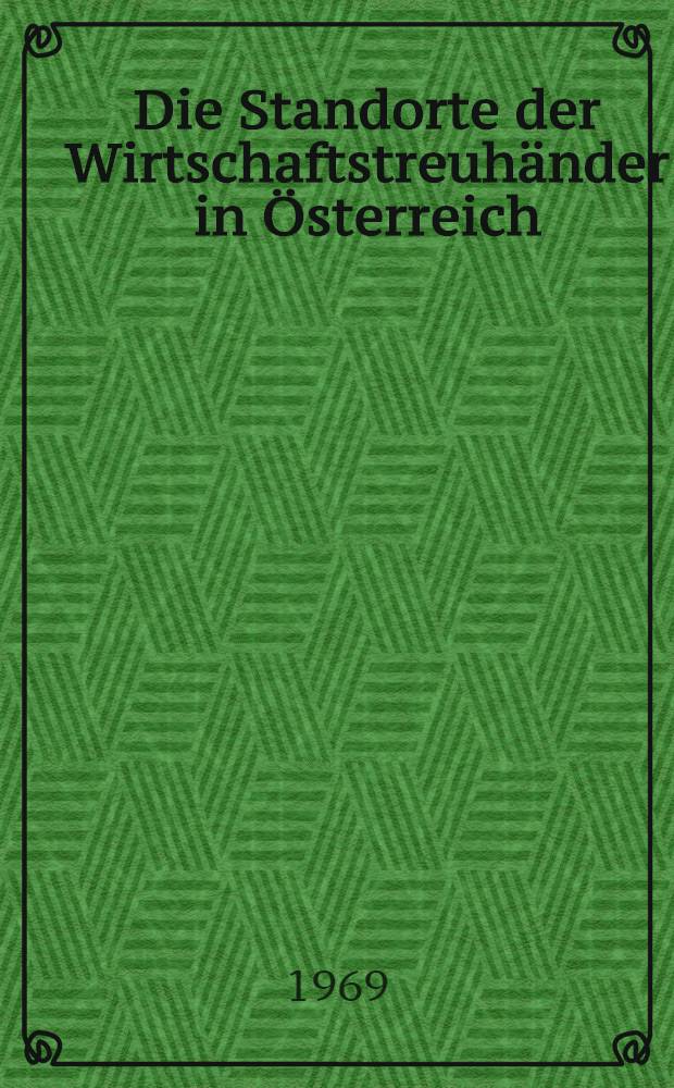 Die Standorte der Wirtschaftstreuhänder in Österreich