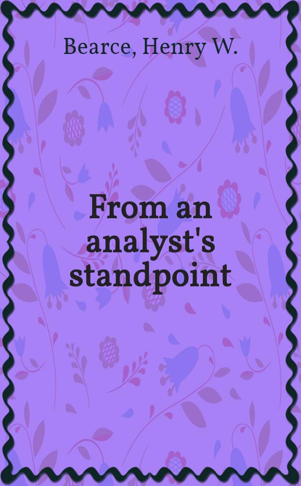 From an analyst's standpoint