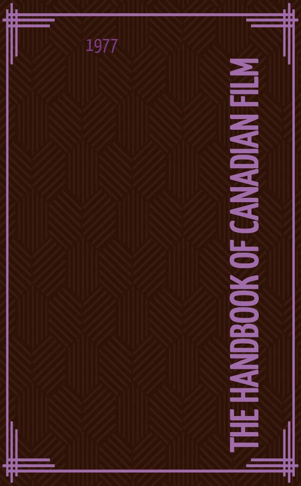 The handbook of Canadian film