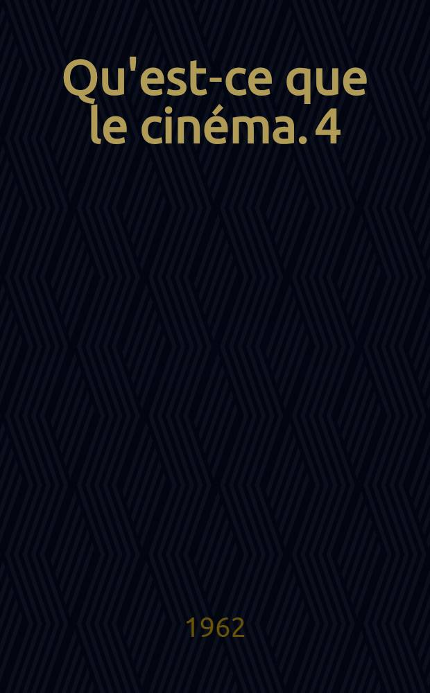 Qu'est-ce que le cinéma. 4 : Une esthétique de la réalité: le néo-réalisme