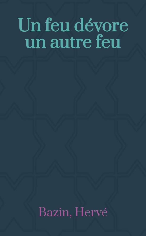 Un feu dévore un autre feu : Roman