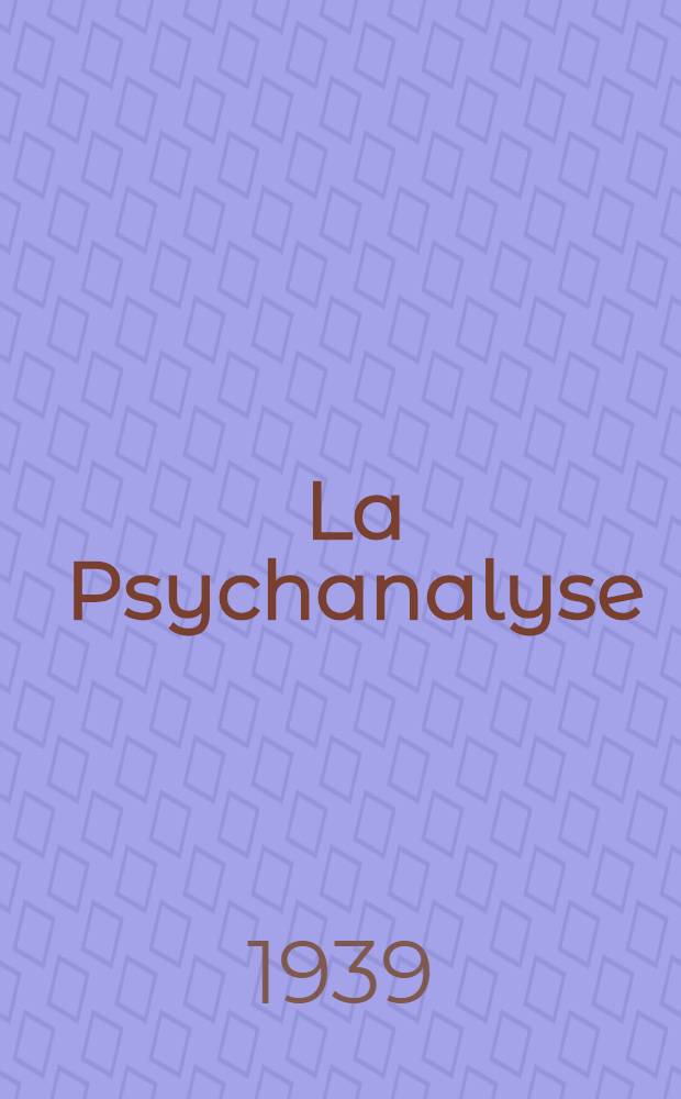 La Psychanalyse