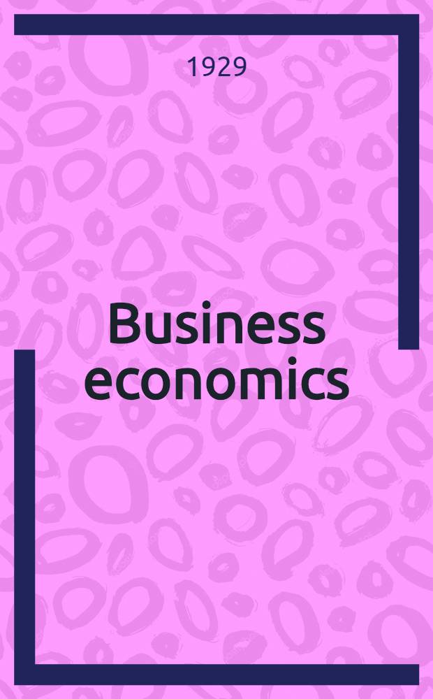 Business economics