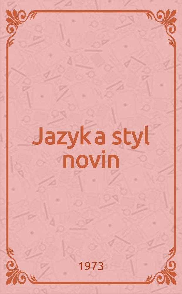 Jazyk a styl novin