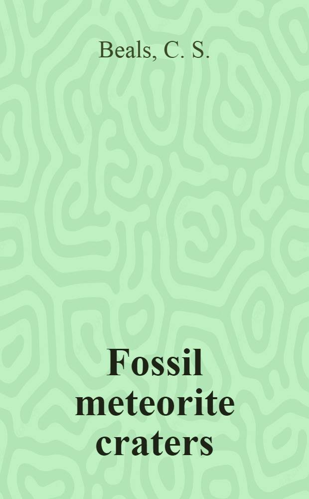 Fossil meteorite craters