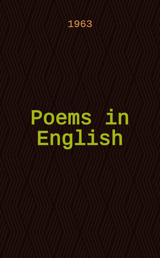 Poems in English