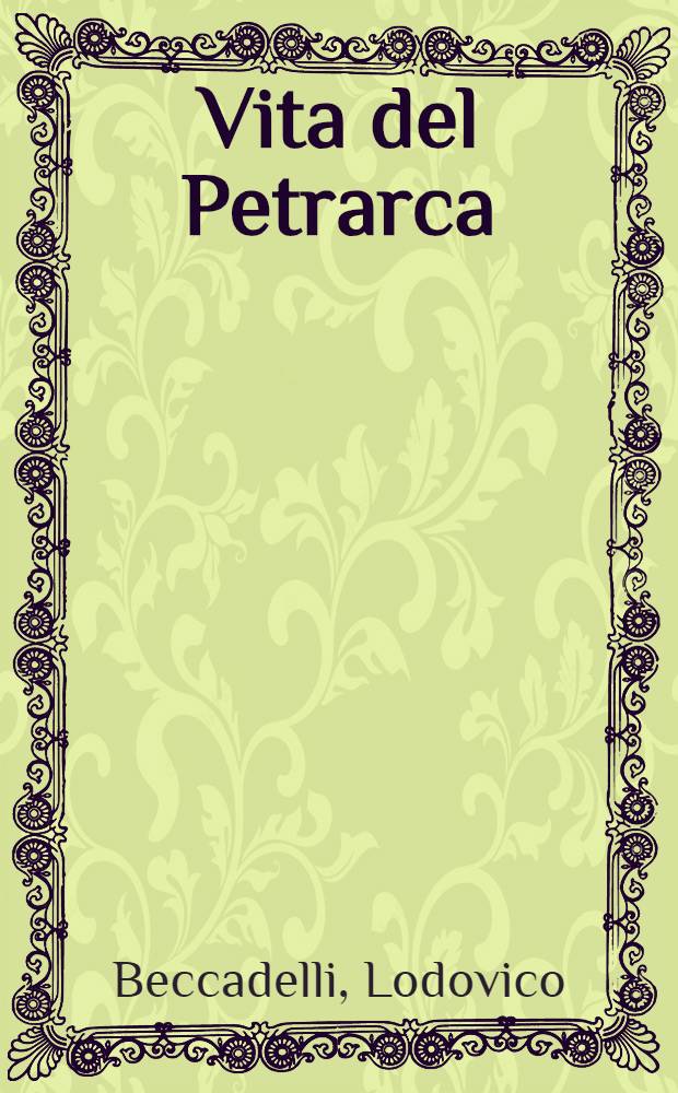 Vita del Petrarca