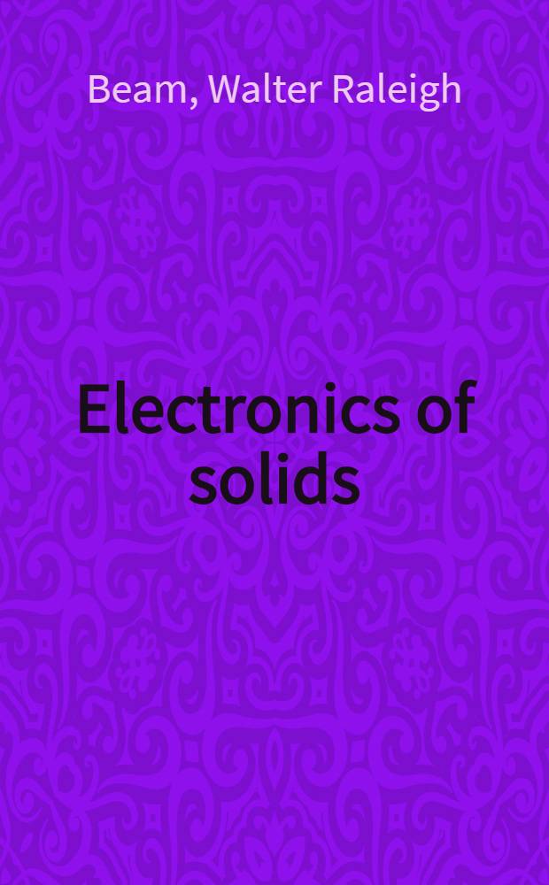 Electronics of solids