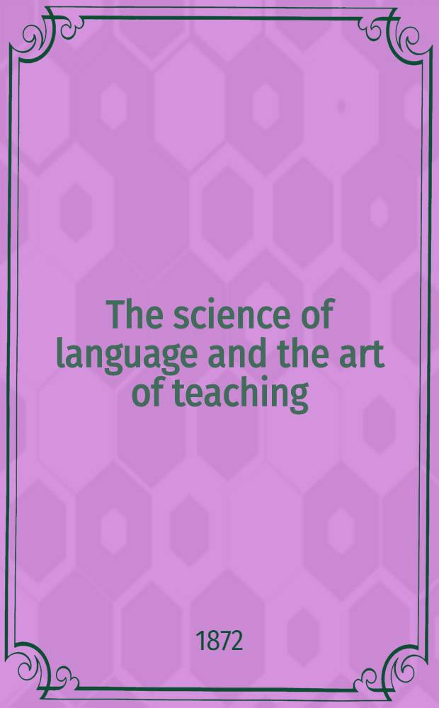 The science of language and the art of teaching