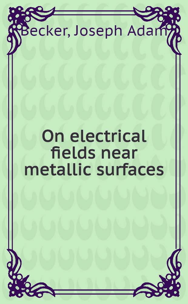 On electrical fields near metallic surfaces : A method of determining the forces on an electron as it leaves a metallic surface from thermionic current voltage curves, with illustrative example for thoriated tungsten